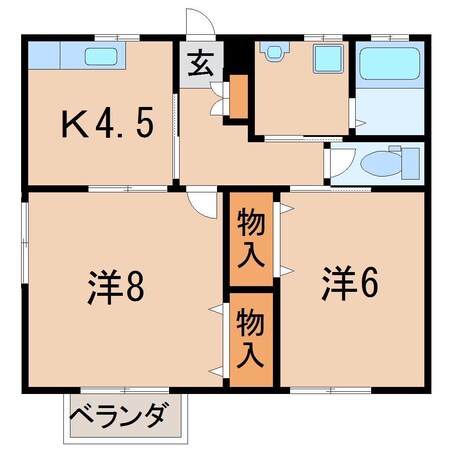 ＳＫアパートの物件間取画像